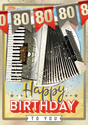 Produktbild von 80.Geburtstag - Great Cards - Soundkarte und Lichtkarte im Format