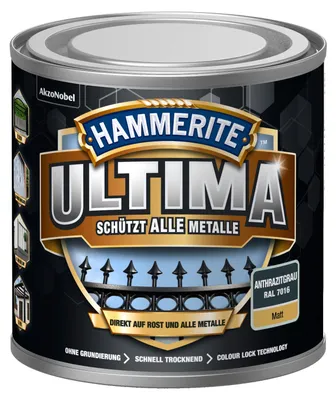 Produktbild von Hammerite Metall-Schutzlack ULTIMA Matt 250ml | Anthrazitgrau RAL7016
