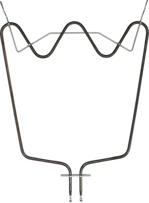 A heating element for an oven, isolated on a white background.