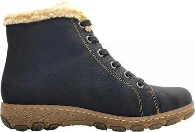 Imagen del producto de Zapatos de cordones negros para mujer de la marca Rieker, ideales para uso diario