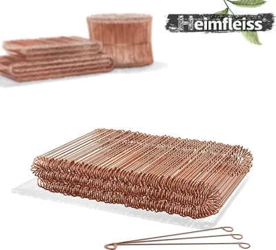 Produktbild von Heimfleiss® Ösendraht Betonbindedraht 1,0 x 160 mm (250 Stk.) - verkupferter Rödeldraht - Driller Draht für Drillapparat