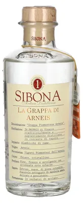 Image de Sibona La Grappa di ARNEIS 40% Vol. 0,5l