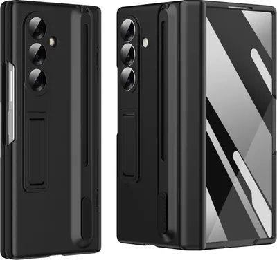 Obrázek produktu pro Pouzdro pro Samsung Galaxy Z Fold 7, se slotem na stylus a perem, s integrovanou ochranou displeje, stojánkem a ochranou pantu Černý