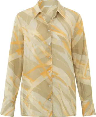 Produktbild von YAYA Linen blouse with print * * 42
