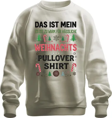 Produktbild von Das ist mein Weihnachts Geschenk Tannenbaum Zuckerstange lustig Uni Sweatshirt Pullover, Natur, L