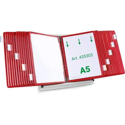 Produktbild von tarifold Sichttafelsystem 435303 DIN A5 rot mit 30 St. Sichttafeln