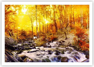 Produktbild von Poster - Poster ohne Rahmen - Berge Bach Wasser - 100x70 cm - Wand Bild - Wanddeko - Wandbilder - Kunstposter - Wandposter - Bilder - Kunstdruck - Wanddekoration - Wandbild - P2XAA100x70-3717
