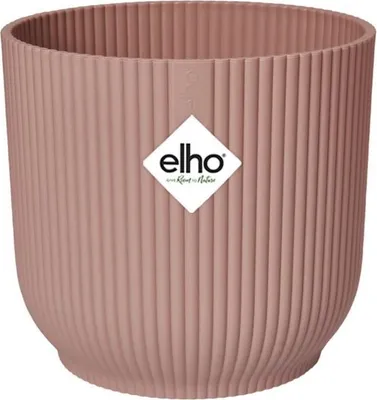 Image de Pot de fleurs rond Elho Vibes, Ø25 x H23cm, Plastique, Rose poudré