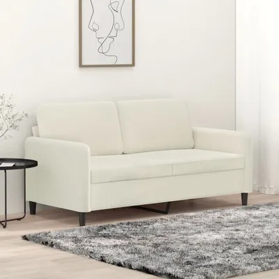 Productafbeelding van Maison Exclusive - Tweekapper sofa, crème kleur, 140 cm, fluweel