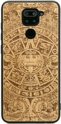 Produktbild von Holzhülle Bewood für Xiaomi Redmi Note 9 Aniegre Aztekischer Kalender