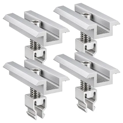 Produktbild von 4x Mittelklemme Klickfix silber 30-40mm Solarmodul Halterung Modulklemme Solar Modul Klemme Befestigung Halterung PV Montage Panel Aluminium Profil