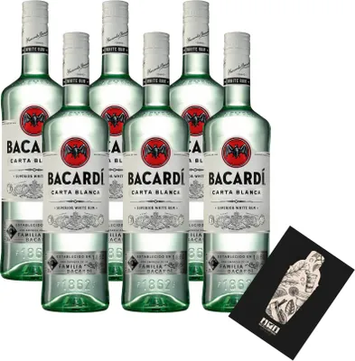 Produktbild von Bacardi 6er Set Carta Blanca 6x 0,7L (37,5% Vol) Superior white Rum- [Enthält Sulfite]