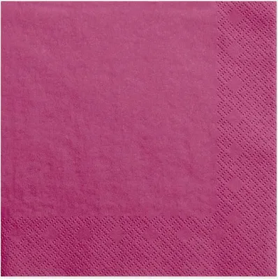 Produktbild von 3-lagige Servietten, dunkelrosa, 33x33cm (1 Packung / 20 Stück)