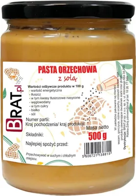 Obrázok produktu pre Orechová pasta so soľou 500g Brat.pl