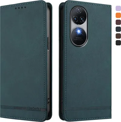 Obrázek produktu pro Pouzdro pro Oukitel C38, retroPolyuretankožené flip pouzdro s stojánkem a přihrádkami na karty Zelený