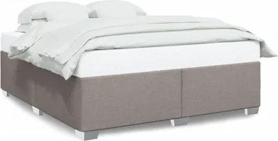 Produktbild von vidaXL Bettgestell ohne Matratze Taupe 200x200 cm Stoff