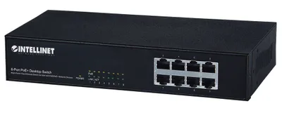 Obrázok produktu pre Intellinet 560764, Fast Ethernet (10/100), Plne duplexný režim, Podpora napájania cez Ethernet (PoE)