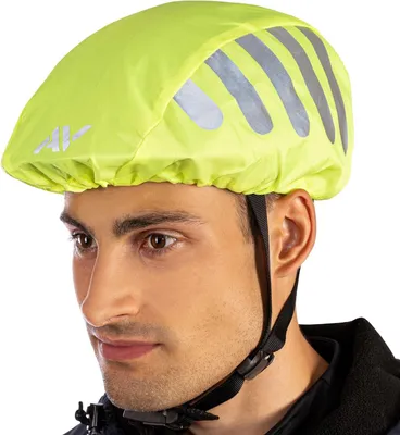 Produktbild von Regenbesch protection für Fahrradhelm - Wasserdichte Helmhaube mit Reflektoren und 360 Grad Sichtbarkeit