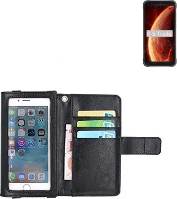 Produktbild von K-S-Trade Handy Hülle Schutz Hülle Kompatibel mit Blackview BV4900 Case mit Displayschutz / Schutzfolie Flip Cover Wallet case Etui Hülle schwarz
