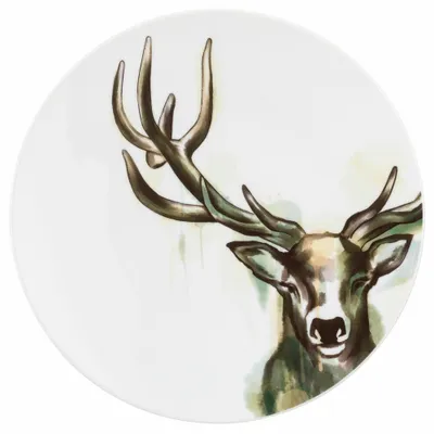 Produktbild von Seltmann Weiden Speiseteller Life Nature Hirsch, Teller, Porzellan, Bunt, 28 cm, 001.772825