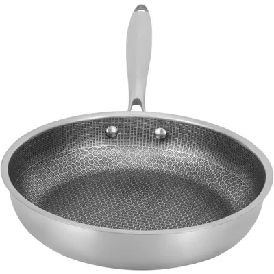 Immagine prodotto di Padella antiaderente - 28 cm - Acciaio inossidabile - Struttura a nido d'ape - Rivestimento antiaderente - Resistente all'usura