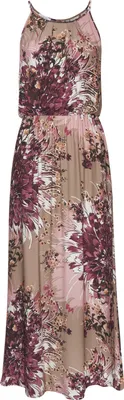 Produktbild von LASCANA Maxikleid taupe-beere bedruckt Größe 34
