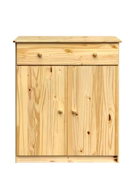 Produktbild von SIT Möbel Kommode | 2 Türen, 1 Schublade | Kiefer massiv | Natur, lackiert | B 91 x T 43 x H 107 cm | 19001-26 | Serie KOMMODE