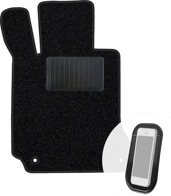 Image de moto-MOLTICO tapis de sol conducteur voiture velours côté conducteur tapis de voiture noir tapis conducteur 1 pièce adapté à Mercedes-Benz Classe C W204 2007-2014