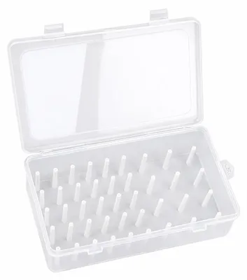 Nähgarn-Aufbewahrungsbox, 42 Fächer, Kunststoff, transparent