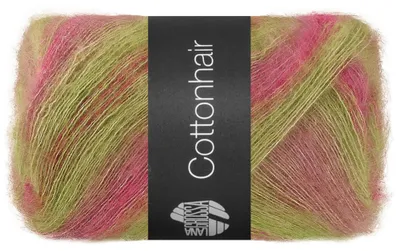 Produktbild von Lana Grossa - Baumwollehair 0116 kiwi graubraun pink altrosa