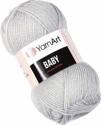Produktbild von Yarn Art Baby 855 Light Grey Strickgarn