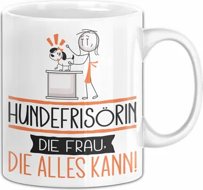 Produktbild von Hundefrisörin Geschenk Tasse Becher Die Frau Die Allen Kann Geschenkidee für eine Hundefrisörin Lustig (Weiß)