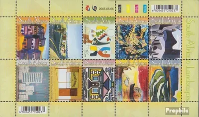 Produktbild von Briefmarken Südafrika 2005 Mi 1641-1650 Kleinbogen (kompl.Ausg.) postfrisch Landschaftsgemälde