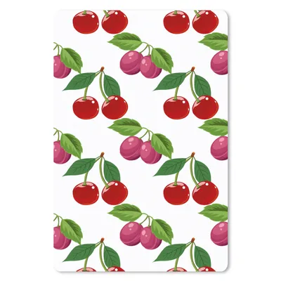 Produktbild von MuchoWow® Mauspad Mousepad Kirschen - Muster - Obst 18x27 cm - Mousepads - Maus Mat - Pad - Mausunterlage