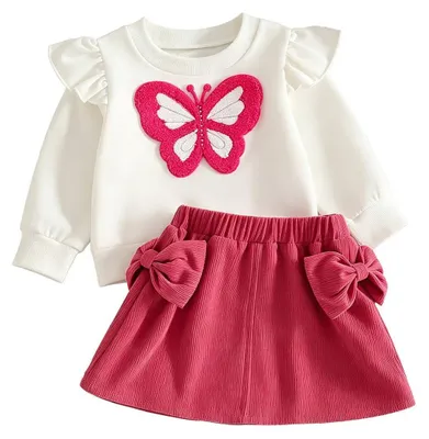 Immagine prodotto di Solidchoice - Set autunnale con gonna a fiori per bambine