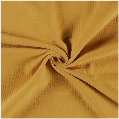 50x130cm Musselin Stoff uni Oeko-Tex zertifiziert Meterware Mulltuch senfgelb
