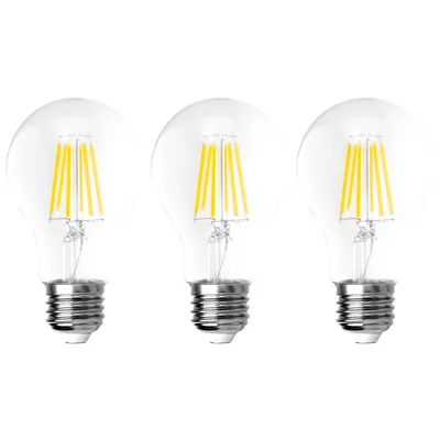 Obrázek produktu pro Sada 3 žárovek LED E27 9W 1055lm teplá bílá 3000K čirá