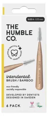 Obrázek produktu pro Mezizubní kartáček Humble z bambusu, velikost 4 (0,7 mm), žlutý