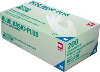Produktbild von Ampri  Blue Basic Plus Nitrilhandschuhe blau M 200 Stück