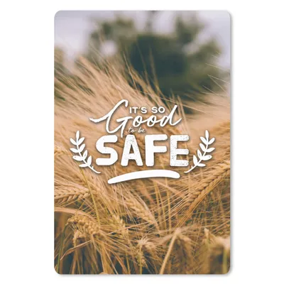 Produktbild von MuchoWow® Mauspad Mousepad Es ist so gut, sicher zu sein' - Sprichwörter - Zitate 18x27 cm - Mousepads - Maus Mat - Pad - Mausunterlage