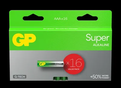 Zdjęcie produktu dla Bateria GP Super Alkaline AAA, 24A/LR03, 16 szt