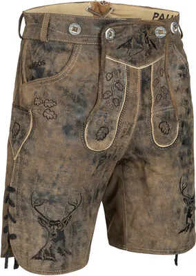 Produktbild von PAULGOS Herren Trachten Lederhose Kurz - HK4 ANTIK - Echtes Leder - in 3 Farben erhältlich - Größe 44 - 60