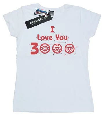 Imagen del producto de Camiseta para mujer Marvel - "Avengers: Endgame. Te quiero 3000" (BI6101) (Talla L) (Blanca)