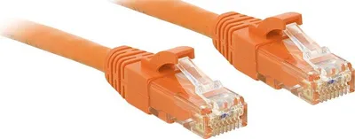 Immagine prodotto di Lindy - Cavo patch - da RJ-45 (M) a RJ-45 (M) - 30,0 m - UTP - CAT 6 - crimpato, a trefoli, liscio - arancione (48115)