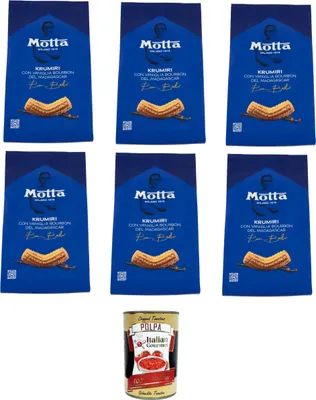 Produktbild von Motta Krumiri mit Bourbon-Vanille aus Madagaskar 6 x 290 g + Italian Gourmet polpa 400g