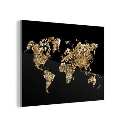 Obrázek produktu pro MuchoWow® Obrazy na skle - Nástěnné obrazy - Fotografie na skle Mapa světa - Had - Design 80x60cm Nástěnná dekorace ze skla - akrylová malba na sklo - akrylové