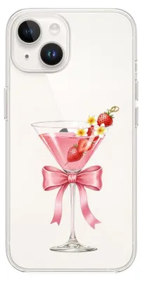Produktbild von Flexible Hülle für das iPhone 13, TPU Silikon transparent, Erdbeercocktail