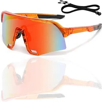 Zdjęcie produktu dla Okulary przeciwsłoneczne sportowe UV400 – lekkie i ochronne – idealne do biegania, jazdy na rowerze, aktywności na świeżym powietrzu i uprawiania sportu