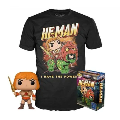 Produktbild von Masters of the Universe POP! & Tee Vinyl Figur & T-Shirt Set He-Man Größe M