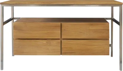 Produktbild von Teako Design Waschtisch Salonia Edelstahl Teakholz 140x55x80 cm